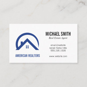 Roof Top Housing Real Estate Agent Business Card