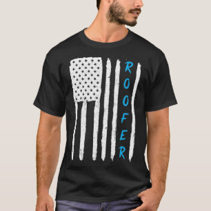 Roofer American Flag Roofing  For Roofers MP  T-Shirt