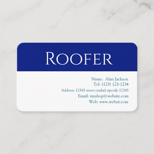 Roofer Business Card (Front)