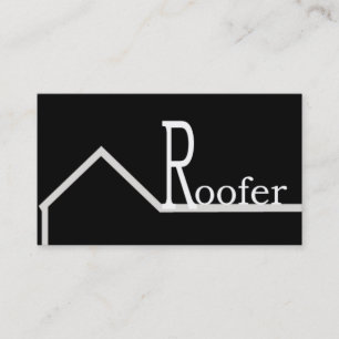 Roofer Business Card Black