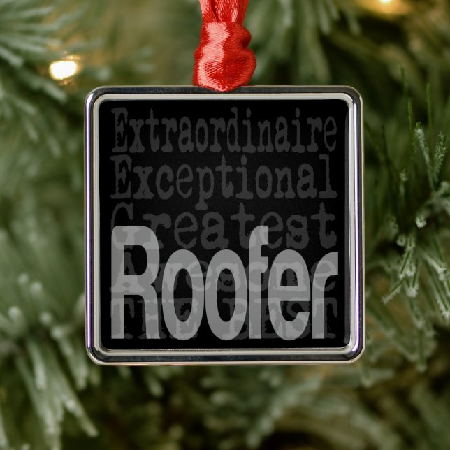 Roofer Extraordinaire Metal Ornament (Tree)