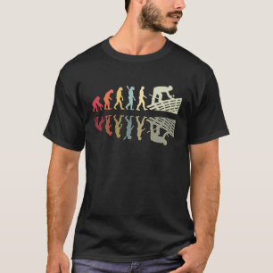 Roofer Human Evolution Retro Vintage Construction T-Shirt