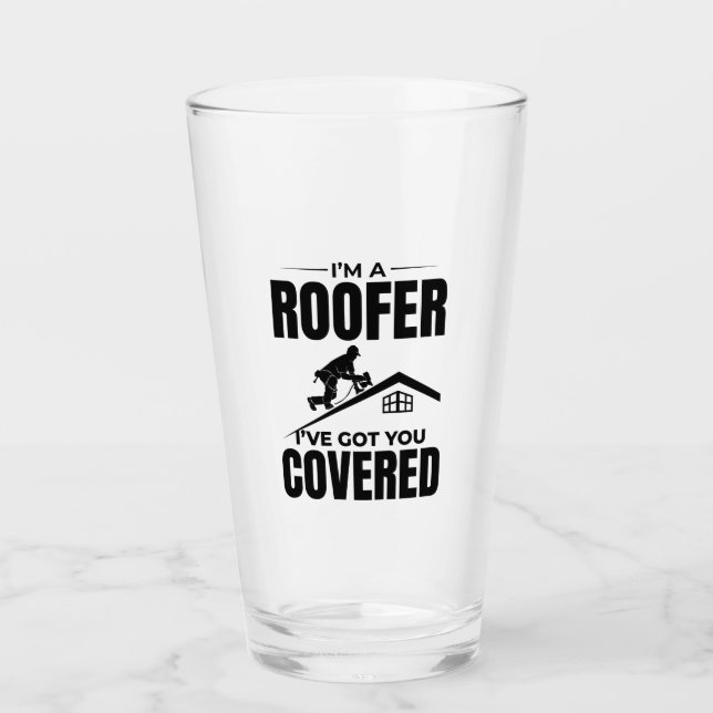 Roofer - I've Got You Covered Roofing Design  Glass (Front)