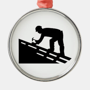 Roofer Metal Ornament