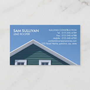 Roofer Roofing Construction Contractor  Business Card