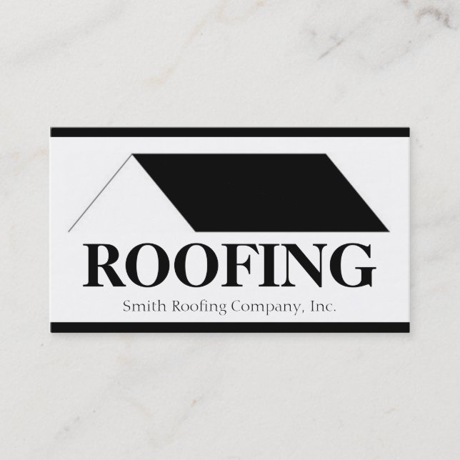 Roofer Roofing Contractor Company Business Card (Front)