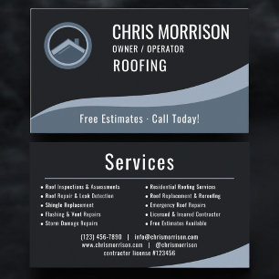 Roofer Roofing Professional Business Card