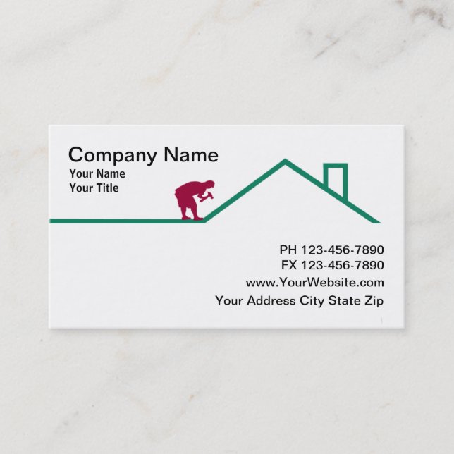 Roofing And Construction Business Card (Front)