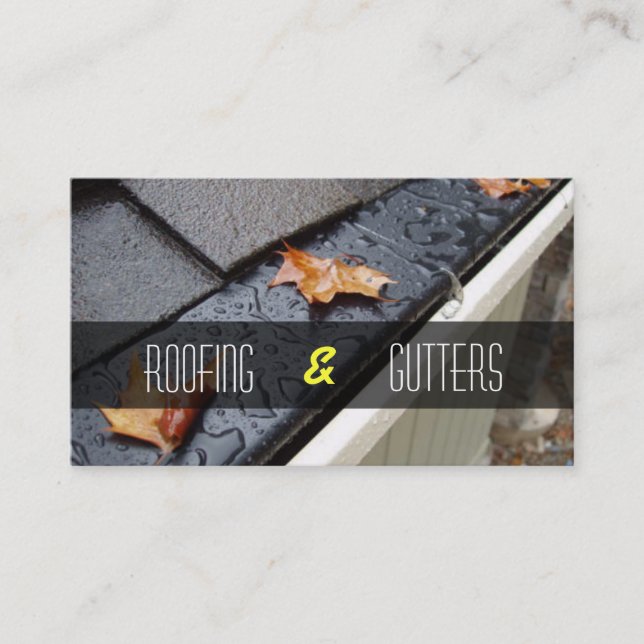 Roofing and Gutters business card (Front)