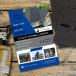 Roofing Business Blue Flyer<br><div class="desc">Designed for the roofing company owner, manager or employee. All text and photos are 100% customizable. This product is a great way to promote your business and generate sales. By 1Bizchoice (rights reserved).</div>