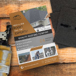Roofing Business Gold Flyer<br><div class="desc">Designed for the roofing company owner, manager or employee. All text and photos are 100% customizable. This product is a great way to promote your business and generate sales. By 1Bizchoice (rights reserved).</div>