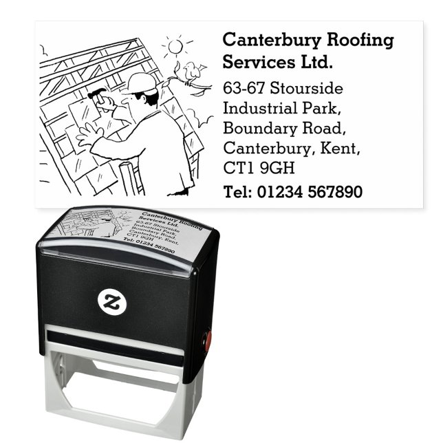 Roofing Business, Roofing Company, Roofer Self-inking Stamp (Creator Uploaded)