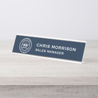 Roofing Company | Custom Logo Services Desk Name Plate