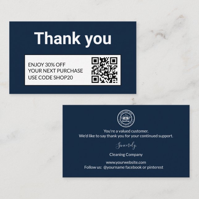 Roofing Company | Custom Logo Services Discount Card (Front/Back)