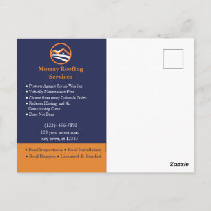 Roofing Company Promotional Custom  Postcard