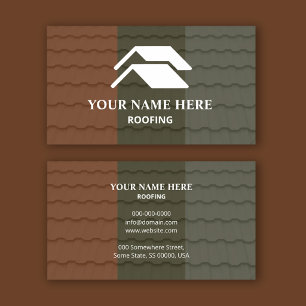 Roofing Contractor Professional Shingle Texture Business Card