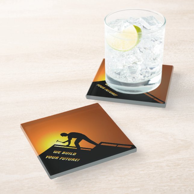 Roofing Glass Coaster (Angled)