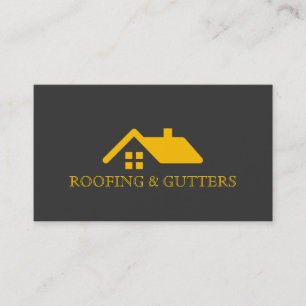 Roofing Gutters Construction Business Card