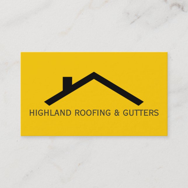 Roofing Gutters Construction Business Card (Front)