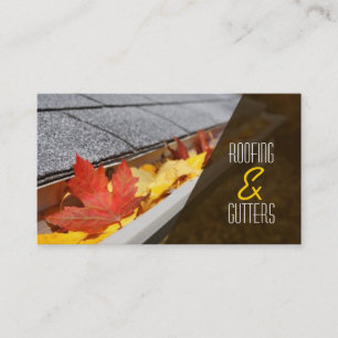 Roofing, Gutters, Construction Business Card