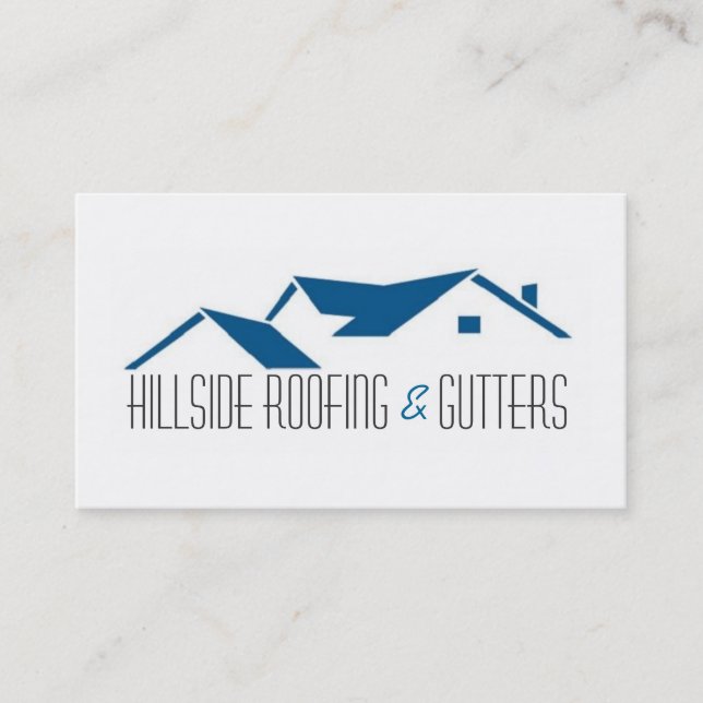 Roofing, Gutters, Construction Business Card (Front)