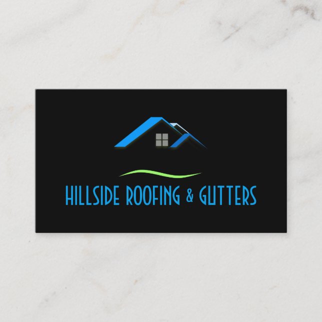 Roofing Gutters Windows Construction Business Card (Front)