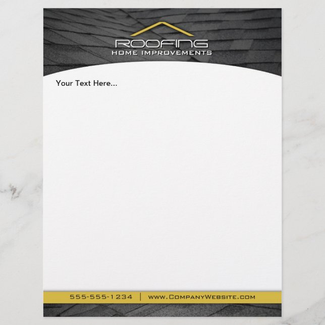 Roofing Professional Business Flyer Yellow (Front)