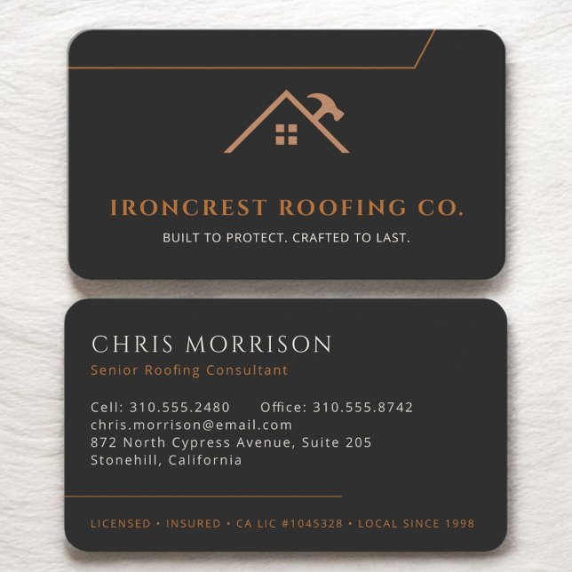 Roofing Roofer Construction Business Card (Creator Uploaded)