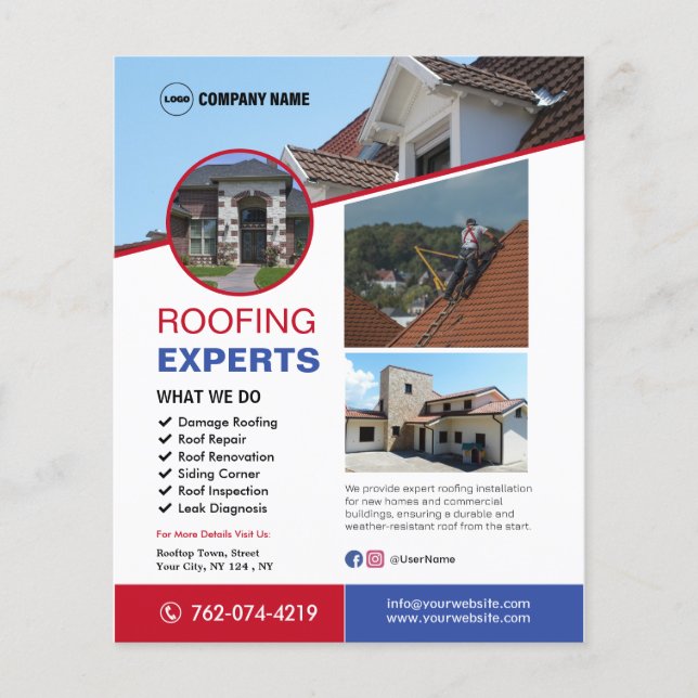 Roofing Services Custom  Flyer (Front)