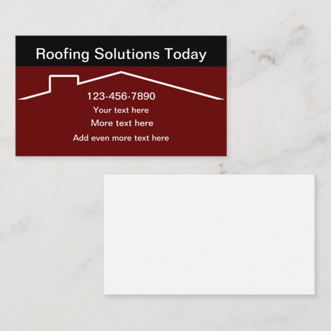 Roofing Services Double Side Business Cards (Front/Back)