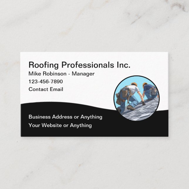 Roofing Services Modern Business Card Templates (Front)