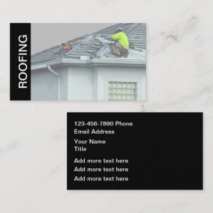 Roofing Services Modern Business Cards