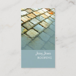 Roofing, Slate Roof Photo Business Card