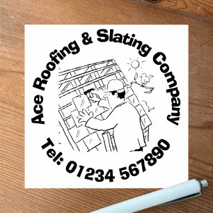 Roofing & Slating Business. Roofer Rubber Stamp