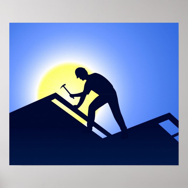 Roofing Worker Poster (Front)