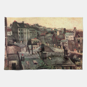 Roofs and Backs of Houses by Vincent van Gogh Kitchen Towel