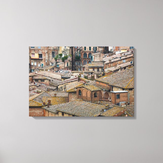 Roofs in Siena canvas print (Front)