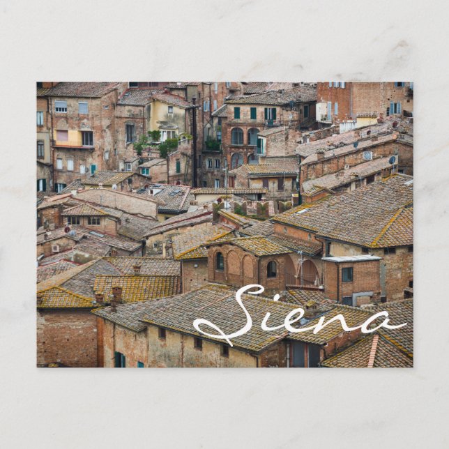 Roofs in Siena text postcard (Front)