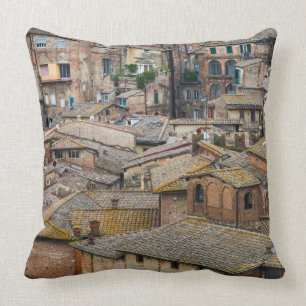 Roofs in Siena throw pillow