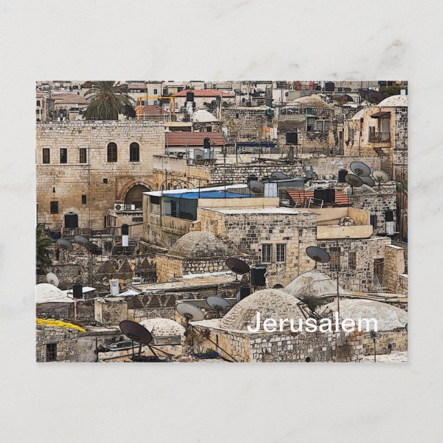 Roofs of Jerusalem Postcard (Front)