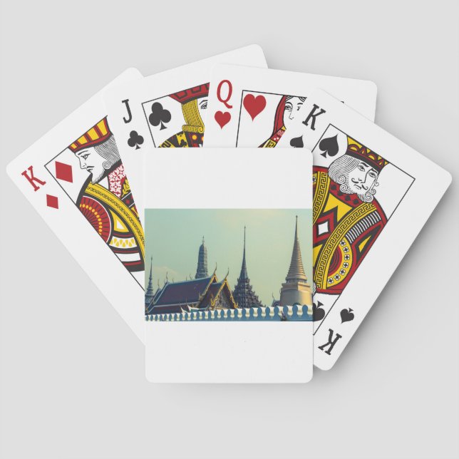 Roofs of the Grand Palace in Bangkok Thailand Playing Cards (Back)