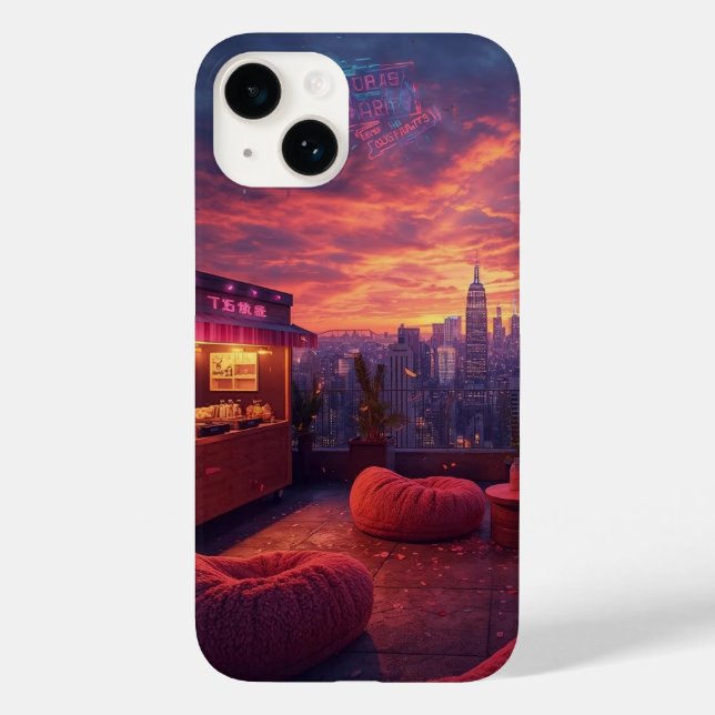 Rooftop Beats and Sunset Treats Case-Mate iPhone Case (Back)