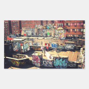 Rooftop Graffiti in Chinatown Sticker