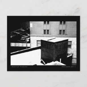 Rooftop Parking Urban Winter Landscape Postcard
