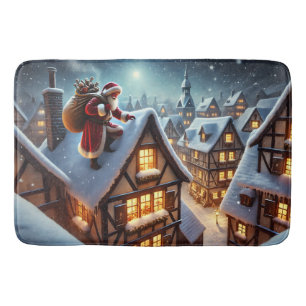 Rooftop Santa Bath Mat