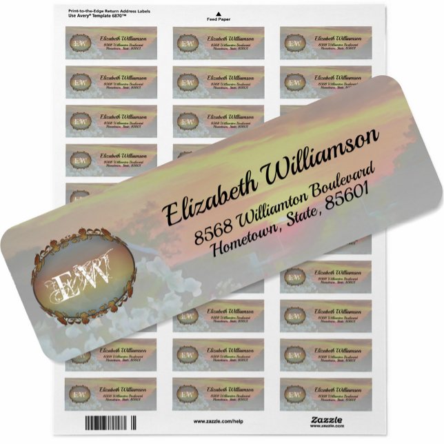 Rooftop Sunset 2295 Address Label (Creator Uploaded)