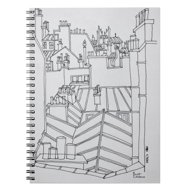 Rooftops of Paris, France Notebook (Front)
