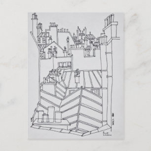 Rooftops of Paris, France Postcard