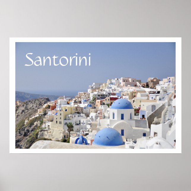 Rooftops, Santorini (Thira), Greece Poster (Front)