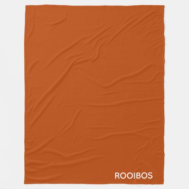 Rooibos red brown color name fleece blanket (Front)
